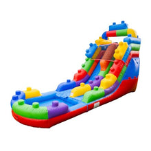 HeroKiddo 16ft Block Party Commercial Inflatable Water Slide with Blower