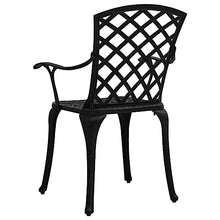 GHVBNMF Cast Aluminum Patio Dining Chairs, Set of 6, Black