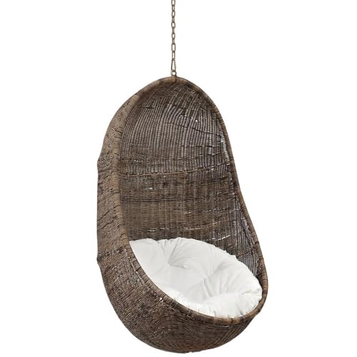 Outdoor Escape Beige Outdoor Patio Chair Without Stand, Swing & Hammock Chair, Durable Design, Casual Relaxation, Stylish Backyard Lounge Furniture