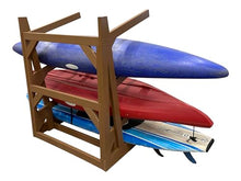 Log Kayak Rack One Sided Recycled Poly Kayak Rack Weatherproof Nutmeg Brown