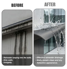 Heavy Duty Hawk-beak Sloped Design Rain Diverter Flashing, Wall Protector