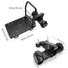 Motorized Electric Cart Dolly, 660 lbs Capacity, 800W Power Motor, 48V 15.6Ah Battery, Quiet Operation, Foldable Platform Cart for Warehouse, Garden, Heavy Duty Transport
