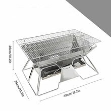 Grills Large Stainless Steel BBQ Grill Foldable Barbecue Grill Portable Outdoor Camping Cooking Tools