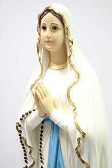 Vittoria Collection 32 Inch Our Lady of Lourdes Statue Sculpture Figurine Made in Italy Indoor Outdoor Garden