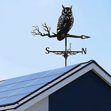Owl Practical weathervane Classic antirust Outdoor Farm Barn Stake Ornament Wind Chime Weathervane for Roof Garden Decoration Wind Direction Indicator