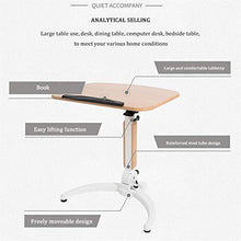 care table sofa side table height adjustable tilt for the home and outdoors Suitable portable computer table (Color White) White