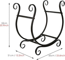 Semicircle Floor Firewood Storage Holders Wrought Iron Firewood Log Rack