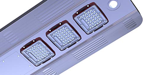 eLEDing Solar Power AI Smart CREE LED Street Light 4800LM 30W Gray