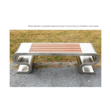 mifortune-e Garden Bench, Stainless Steel Wood Park Bench - Outdoor Commercial Garden Patio Seating,for Patio(Large)