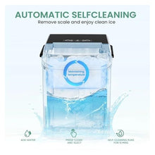Ice Maker, Portable Ice Maker Machine Self-Cleaning Daily Output Ice Maker with Ice Scoop Basket and Handle Kitchen Camping,for Home/Kitchen/Camping/RV