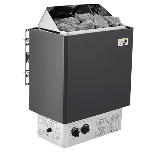 Electric Sauna Heater Stove, 3KW Spa Sauna Room Steam Generator, Internal Controller Overheating Protection, Temperature Control and Time Control, Relieve Fatigue