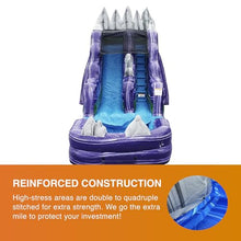 JumpOrange 15' Dark Night Commercial Water Slide with Splash Pool