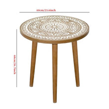 SBZOPCUW Side Table, Round Side Table, for Living Room, Bedroom, Small Spaces(/Black,60cm)