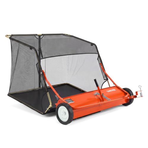 Garvee 52" Lawn Sweeper Tow Behind with 33.55 Cu. ft. Hopper