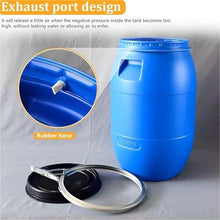 DIROVO Rain Barrels Plastic Barrels, Food Grade Barrel with Lid, Drum,Agriculture Or Industrial, Multifunctional Shipping Container for Home Brewing(200L)