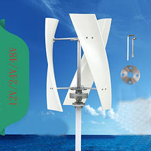 HUIZHITENGDA 600W Portable Household Wind Power Turbine Generator Kit,3 Blade Wind Generator Kit W/Controller Suitable for Wind Turbine Systems(12V),12v