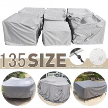 Outdoor chair covers 2pcs 210D Heavy duty Waterproof Patio Furniture Cover Rectangular Garden Rain Snow Outdoor for Sofa Table Chair Wind-Proof
