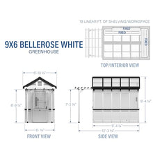 Backyard Discovery Bellerose Walk-in Greenhouse Kit White