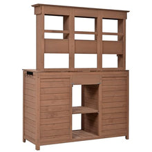 Merax 65.7" Tall Garden Potting Bench with Hutch, 3 Shelves, 6 Drawers, 2 Cabinets & Hooks