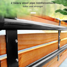 ERoomQ Outdoor GThe Bench,Outdoor GThe Patio Bench for Your Leisure Time,Weatherproof GThe Benches Made of Cast Iron and Solid Wood, 2-4 Seat Bench with Backrest (1.5M)