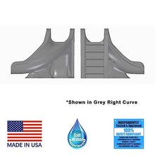 Global Pool Products Splash Inground Swimming Pool Water Slide Deck Mounted Right Curve Turn Gray