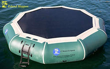 Island Hopper Bounce N Splash 17' Water Bouncer Natural Green
