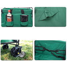 Outdoor Folding Wagon Outdoor Garden Utility Trolley Heavy Duty Folding Wagon Cart with Storage Basket Load-Bearing 80kg 176lbs(Style 3)