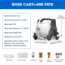 ZGLINMZ Wall Mounted Garden Hose Reel, Water Pipe Organizer, Garden Cleaning Hose Cart, Household Portable Irrigation Tool (A Hose Cart+40m Pipe)