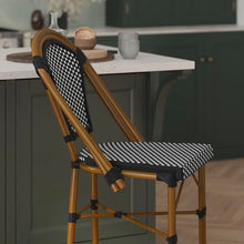 Flash Furniture 26 in Counter Stool, Black/White, 2-Pack