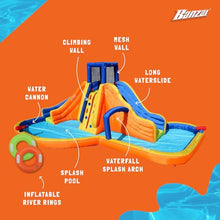 BANZAI Rapid Falls Inflatable Water Slide Park Multicolor