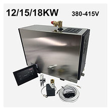 Automatic Stainless Steel Steam Generator Household Steaming Sauna Room Steam Bath Machine for Relax Spa Room Digital Controller for Weight Loss and Detox (Color : 18kw) (15kw)