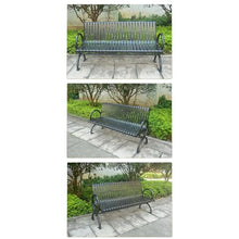 YHdtUO Garden Bench Outdoor Iron Tables and Chairs Benches Garden Chairs Plaza Backrest Seating Benches Park Benches Patio Seating for Park