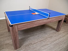 Hathaway Driftwood 7-ft Air Hockey Table Tennis Combination Woodgrain