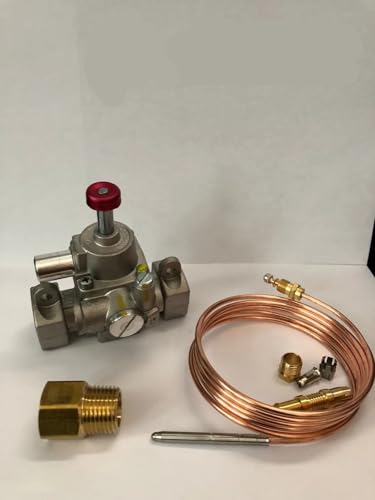 FMEA Safety Valve Kit M1004A Replacement with TS11 Valve Brass Extension 60" Thermocouple for Bakers Pride Deck Pizza Ovens