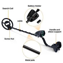 JDXQBLD Metal Detector LCD Display Screen 250mm Waterproof Search Coil Handheld Metal Detector Easy Installation High Accuracy Metal Detecting Tool for Treasure Hunting