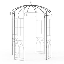 Romantic 8.8FT Black Birdcage Arbor - Metal Wedding Arch & Garden Pergola for Climbing Plants, Outdoor Ceremony Backdrop, Sturdy Patio & Backyard Decor