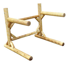 Log Kayak Rack 2-Place 1-Sided Heavy Kayak/Canoe Rack Canyon Brown