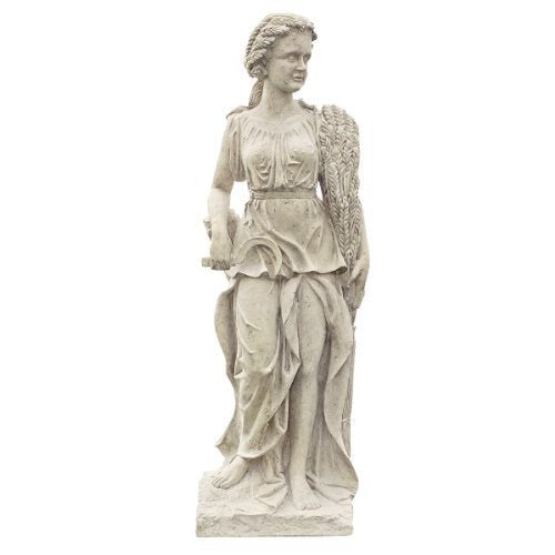 Design Toscano Summer Woman of the Four Seasons Garden Statue 60 Inches Ancient Ivory