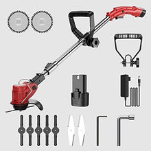 Cordless String Trimmer Weeder Small Household Electric Lawn Mower Yuanlin Multifunctional Weeder Retractable Rod 12V Lithium Battery Charger (Battery : Battery*1) (Battery*1)