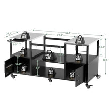Outdoor Grill Table for Big Green Egg, Metal Grill Cart with Storage Box