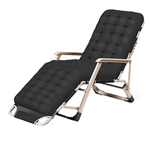 JIOLLGBBM Folding Portable Zero Gravity Patio Lounge Chair with Removable Cushion, Sun Lounger Relaxer Chair for Indoor and Outdoor Use, Supports 330 lbs