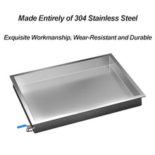 Metal Drip Tray, 304 Stainless Steel Plant Trays for Pots, Washing Machine Drain Pan, Oil Drip Pan for Potted Plants, AC and Kitchens(80x60x10 cm/31x24x4 in)