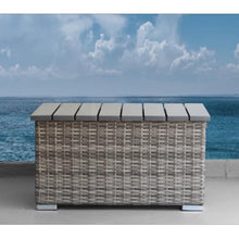 Homyee Outdoor Wicker Sofa Set with Two Coffee Tables and Two Club Chairs for Backyard, Lawn, Patio Furniture Set with Aluminum Frame and Washable Cushions for Poolside