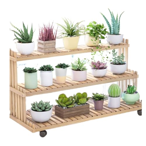 MIIKHI Desktop Plant Stand Wood Window Sill Plant Shelf Small Plant Rack Tiered Flower Rack Indoor Bookshelf Patio Garden Balcony Planter Holder Shoe Racks Shelf Office Plant Shelves with