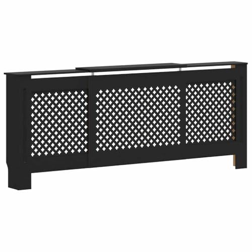 HGLADYU MDF Radiator Cover Black 80.7 in