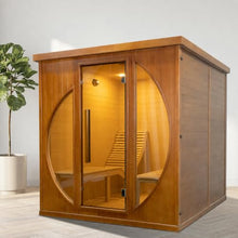 Recliners Steam Sauna 2 Person, Canadian Red Cedar, 220V, 6KW Harvia Heater