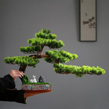 YXIANG56Q Fake Plants Decorative Ornaments Pine Tree Bonsai Simulation Plants Living Room Entrance Hotel Decorations Chinese Aquascape Bonsai Tree