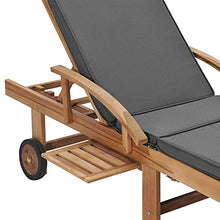 WANGKENSU Sun Loungers with Cushions 2 pcs,Outdoor Wood Lounge Chaise, Lounger for Pool,Beach Sun Tanning Chair,Outdoor Bed,Patio Deck Chair, Solid Teak Wood Red (Grey 76.8" x 23.4" (L x W))