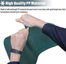 WAHHWF Outdoor Deck Pools Cover Round, 30ft/28ft/26ft/24ft/22ft/18ft/15ft/14ft/12ft/10ft/8ft/7ft/6ft/5ft Winter Heavy Duty In-Ground Swimming Pool Safety Cover Green Mesh, Custom Size(4.6m/15ft)