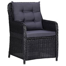 ZQQLVOO 11 Piece Patio Dining Set Poly Rattan Black, Outdoor Patio Furniture Set, Garden Furniture Set, Poolside Lounge Furniture for Patio, Garden, and Poolside